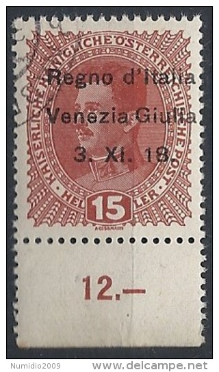 1918 VENEZIA GIULIA USATO 15 H - RR11845-2 - Venezia Giulia