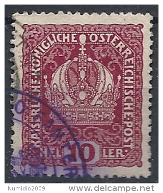 FRANCOBOLLO AUSTRIA CON ANNULLO 218° REGGIMENTO FANTERIA COMANDO - RR11851 - Vénétie Julienne