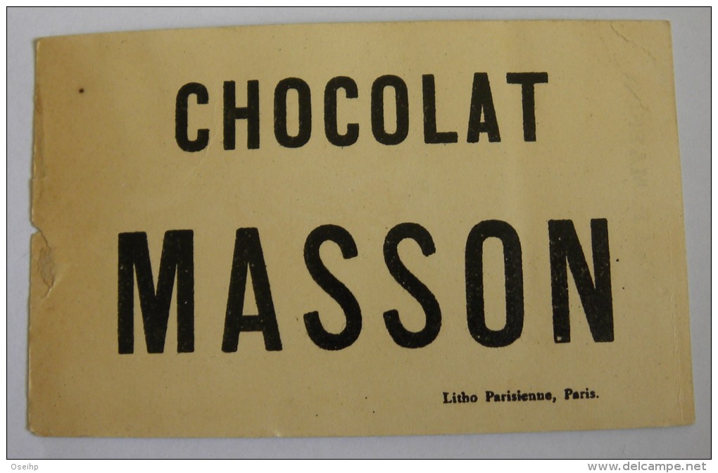 Chromo Doré Chocolat MASSON Thème La POSTE Facteur Lettre Courrier Attelage Saccoche Métier Litho Parisienne - Sonstige & Ohne Zuordnung