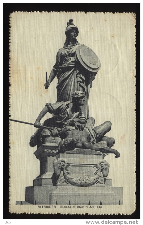 ALTAMURA MONUMENTO AI MARTIRI  DEL 1799    PUGLIA BARI    VIAGGIATA   COME DA FOTO  FORMATO PICCOLO - Altamura