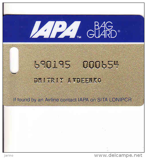 International Airline Passengers Association, Bag Guard - Bordkarten