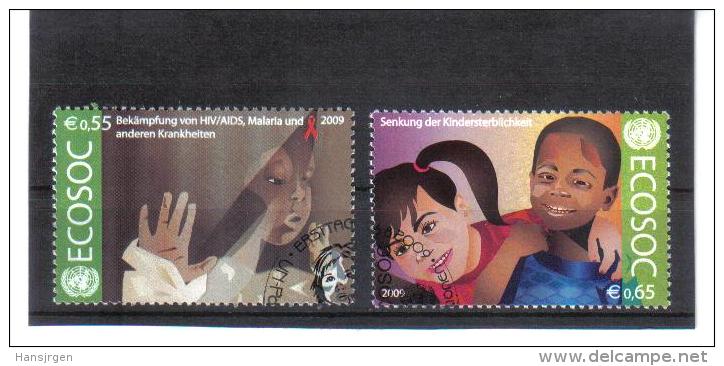 CSR241  UNO WIEN 2009  MICHL 605/06 Used/gestempelt SIEHE ABBILDUNG - Used Stamps