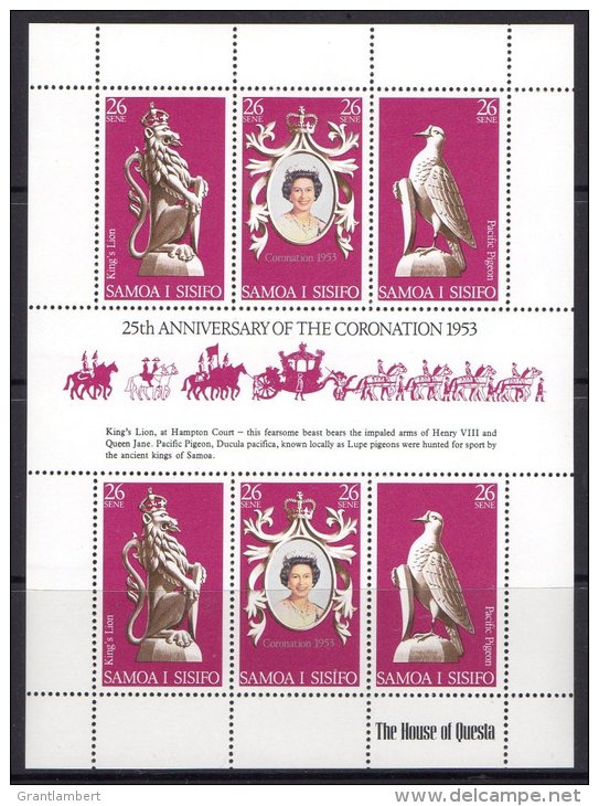 Samoa 1978 Coronation Anniversary MS MNH - Samoa (Staat)