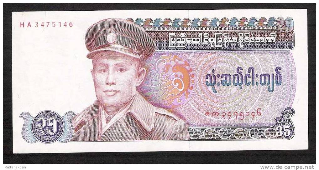 MYANMAR  P63   35   KYATS   1986  #HA    UNC. - Myanmar