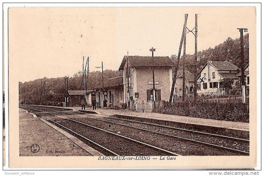 CPA Bagneaux Sur Loing La Gare 77 Seine Et Marne - Bagneaux Sur Loing