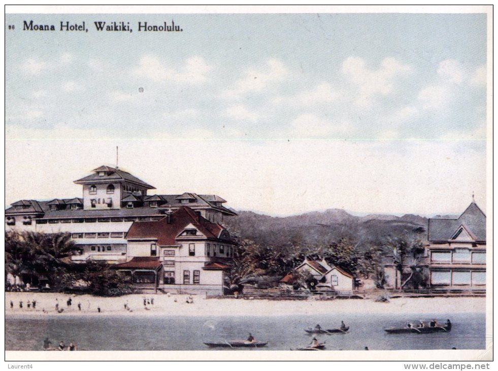 (409) USA - Hawaii Reproduction Postcard - Waikiki Moana Hotel - Honolulu