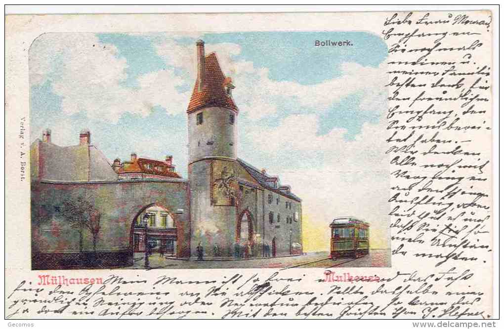 CPA 68 - MULHOUSE - MULHAUSEN - (Bollwerk) - (Tram) - Mulhouse