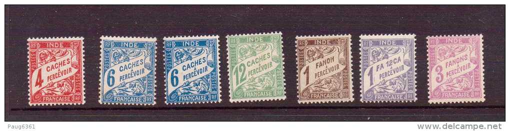 INDE 1929  YVERT N°T12/18 NEUF MLH* - Autres & Non Classés