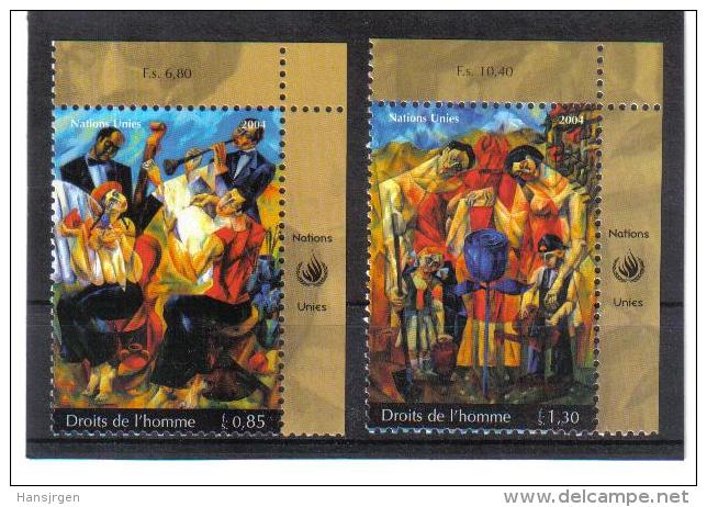 CSR411  UNO GENF 2004  MICHL  505/06  MIT TABS ** - Unused Stamps