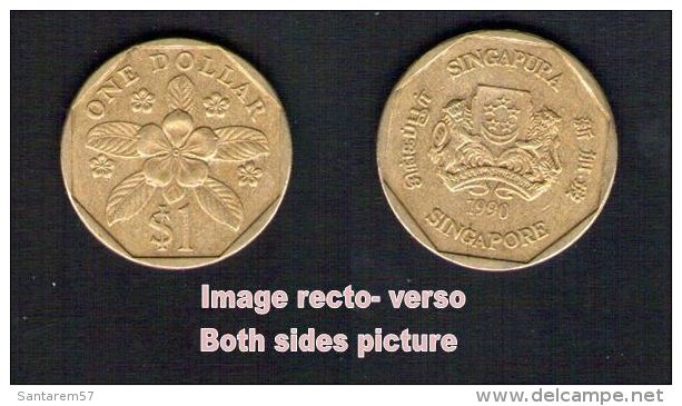 Pièce De Monnaie Coin Moeda 1 Dollar Singapour 1990 - Singapour