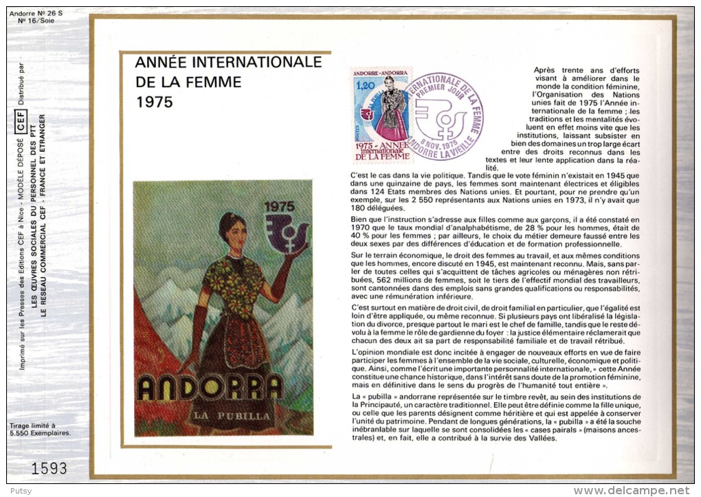 Année Internationale De La Femme 1975. Feuillet 310 X 21,5. - Blocs-feuillets