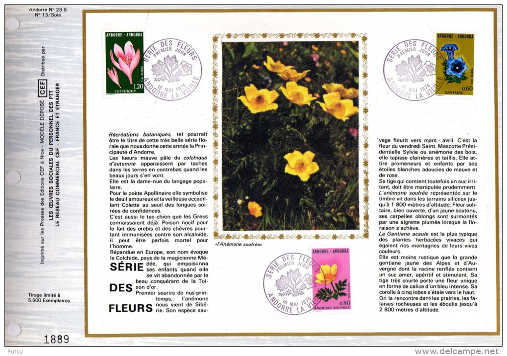 Série Des Fleurs. Feuillet 310 X 21,5. - Blocks & Kleinbögen