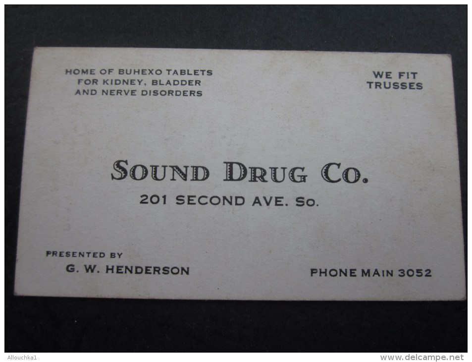 Business Card Carte De Visite Originale :SOUND DRUG Co. Illustration Pin-up-PIN UP -Don´t Forget Your Rubbert VOIR VERSO - Visiting Cards