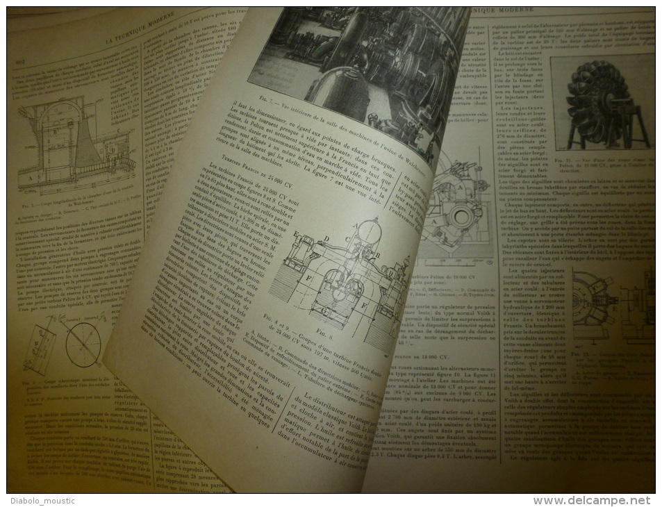 1er novembre 1929  LA TECHNIQUE MODERNE  et : Une Locomotive de Madagascar;L'usine de WALCHENSEE; Dispositif de décharg