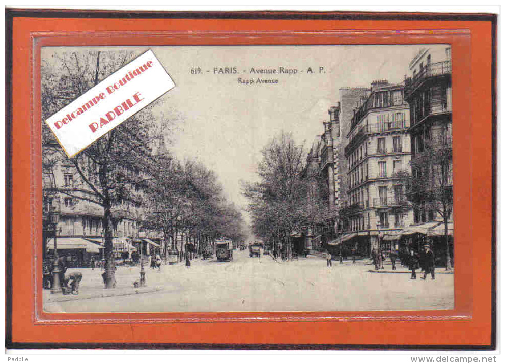 Carte Postale 75. Paris Avenue Rapp  Trés Beau Plan - Enseignement, Ecoles Et Universités