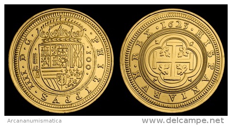 FELIPE IV (1.621-1.665) 100 ESCUDOS 1.623 SEGOVIA  ORO  SC/UNC  Réplica    T-DL-10.397 - Sonstige & Ohne Zuordnung