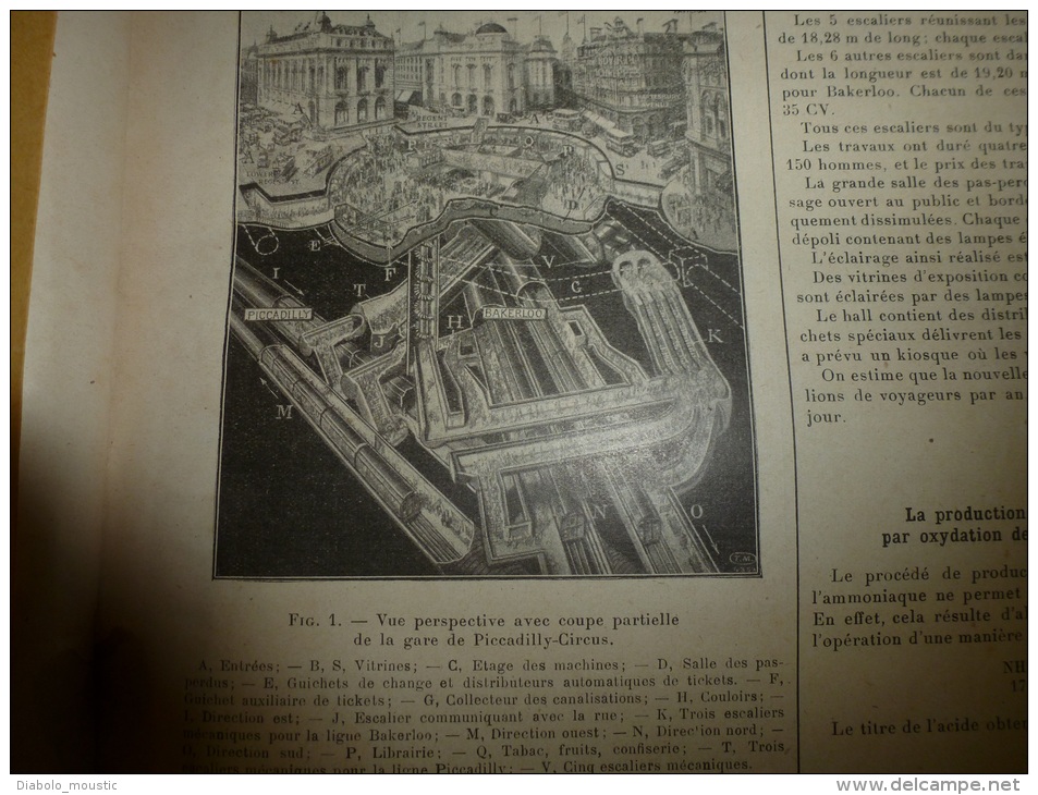 1er Février 1929  LA TECHNIQUE MODERNE  Et : Machines à Vapeur; A La Gare Saint-Lazare;Piccadilly-Circus Métro (Londres) - 1900 - 1949