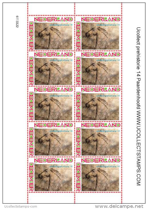 Nederland  2012  Ucollect Prehistorie 14 Rotstekening     Vel/feuillet Postfris/mnh/neuf - Ongebruikt