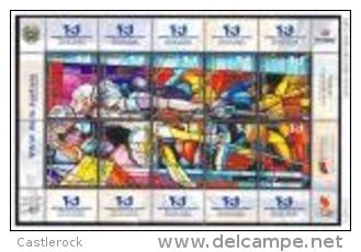 RT)2011,VENEZUELA SHEET OF 10 TRIBUNAL SUPREMO DE JUSTICIA (VITRAL) ,MNH - Venezuela