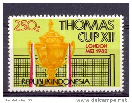 Mgm1111 SPORT 12TH THOMAS CUP BADMINTON INDONESIË INDONESIA 1982 PF/MNH  VANAF1EURO - Badminton