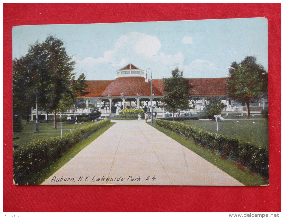 - New York  -Auburn Lakeside Park # 4       1910 Cancel -     Ref 1014 - Saratoga Springs