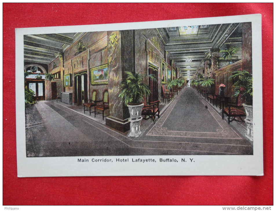 NY - New York > Buffalo  Main Corridor Hotel Lafayette -- Not Mailed     Ref 1014 - Buffalo