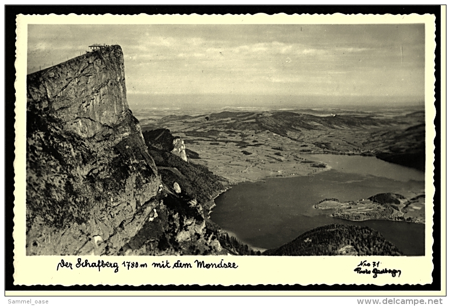 Schafberg Mit Dem Mondsee  -  Ansichtskarte Ca.1938    ( 1962 ) - Oberndorf Bei Salzburg