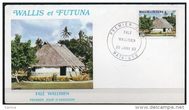 Wallis Et Futuna 1983 302 FDC - Habitat - Falé Wallisien - Maison Traditionnelle Wallisienne - FDC