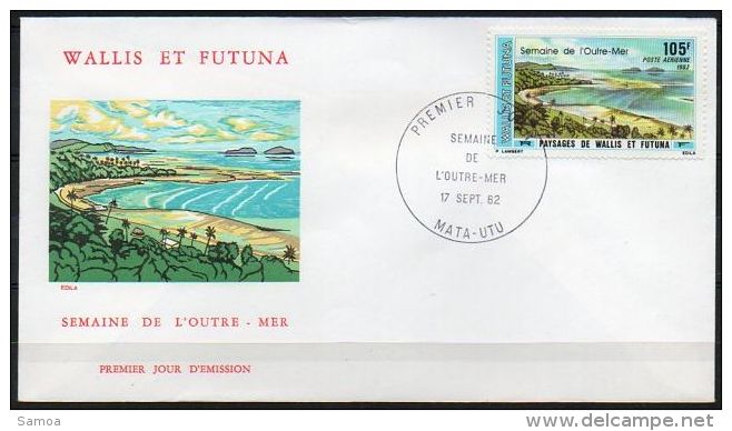 Wallis Et Futuna 1982 PA 118 FDC - Semaine De L´Outre-Mer - Paysages De Wallis Et Futuna - FDC