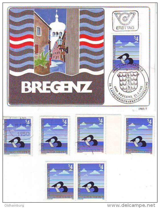 1034e: Österreich 1985, Bregenz, Maximumkarte Plus **/o Briefmarken - Bregenz