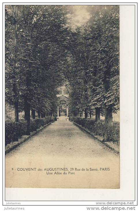 Paris Couvent Des Augustines Une Allée Du Parc Cpa Bon état - District 13