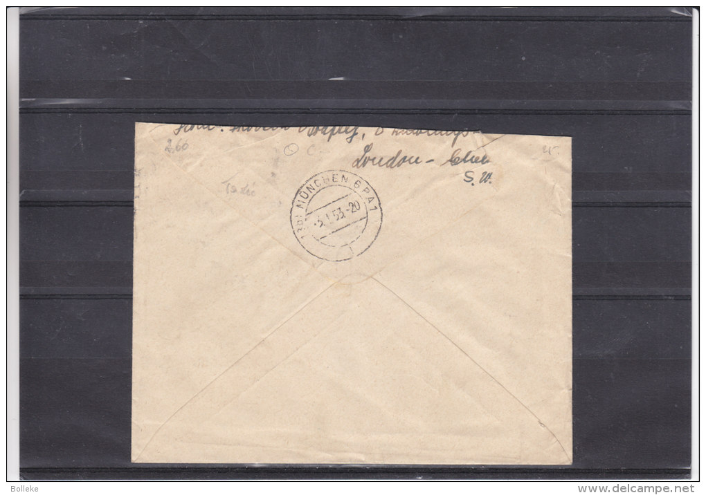 Grande Bretagne - Lettre De 1952 - Expédié Vers L'Allemagne - Taxée - Cachet Nachgebühr - Oblitération Chelsea - Cartas & Documentos