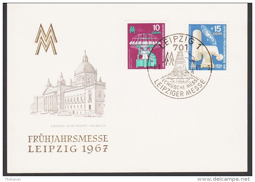 Germany GDR 1967, Card - Cartes Postales - Oblitérées