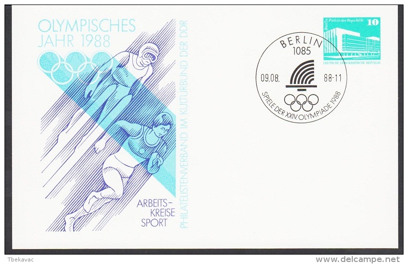 Germany GDR 1988, Postal Stationery - Postkarten - Gebraucht