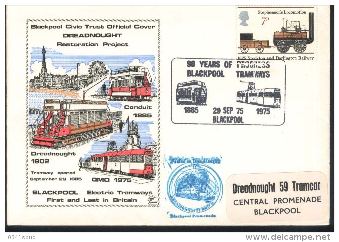 1975 Gran Bretagne Blackpool Tramway Tram - Tramways