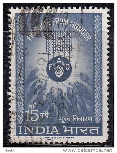 India Used 1963, Freedom From Hunger, Hands For Food,   (Sample Image) - Oblitérés