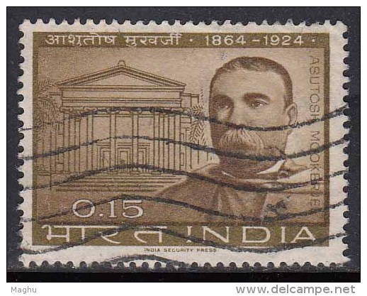 India Used 1964, Asutosh Mookerjee,  Mathematics Prodigy, Law, Education Reforms, Science, Royal Society - Gebraucht