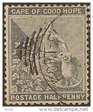 COGH 1871 1/2d Hope Crown CC SG 28 U YM216 - Cape Of Good Hope (1853-1904)