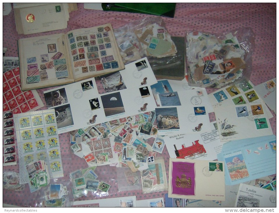 Huge (9.5kg) boxlot GB,Europe,ROW stamps, covers, QV to Modern, albums, leaves, kiloware etc.