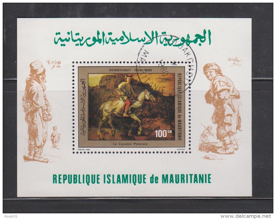 Mauritanie YT BF 28 Obl : Rembrandt , Le Cavalier Polonais - 1980 - Rembrandt