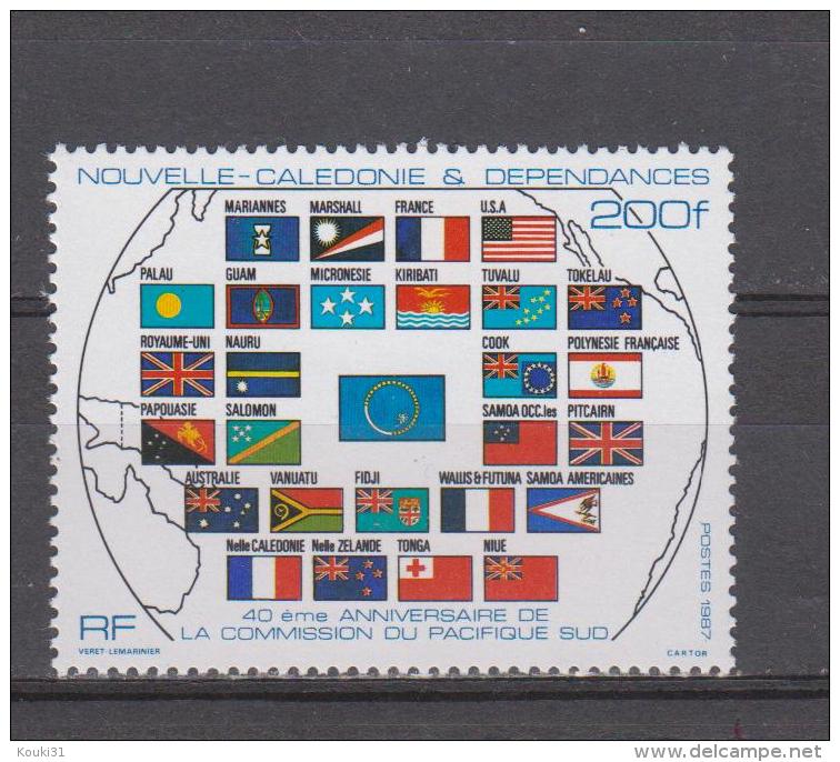 Nouvelle-Calédonie YT 544 ** : Drapeau - 1987 - Unused Stamps