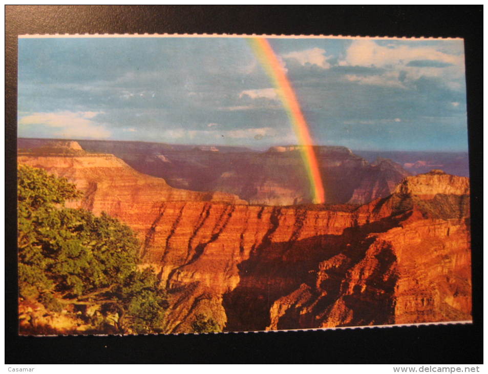 Grand Canyon Arizona Rainbow Meteorology Weather USA Post Card - Grand Canyon