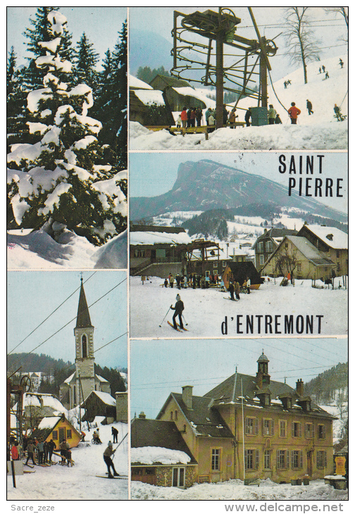 CPM SAINT PIERRE D´ENTREMONT(38)écrite-mul Tivues-15x10.5- - Saint-Pierre-d'Entremont