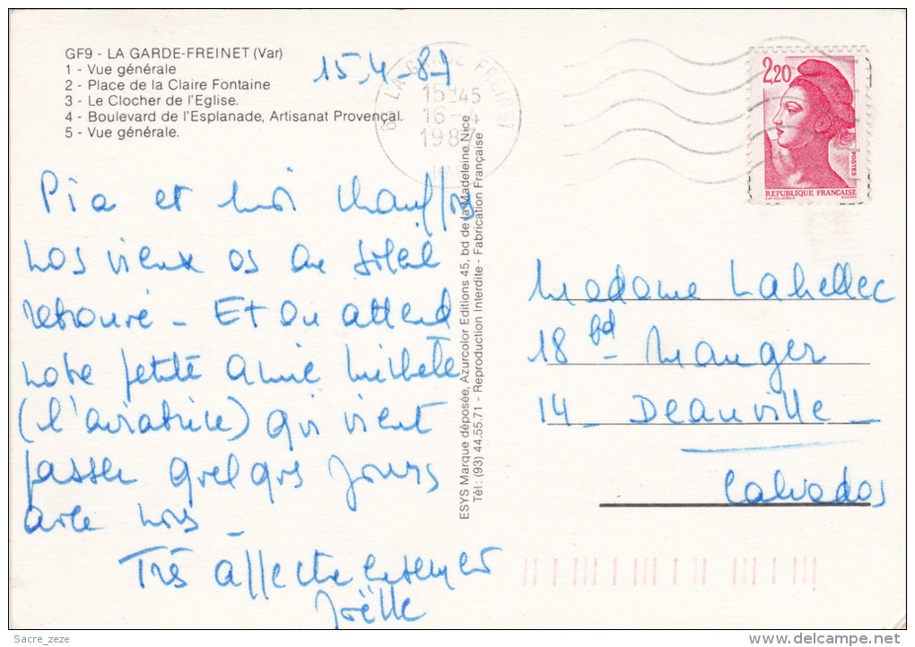 CPM LA GARDE-FREINET(83)16/4/87-multivues-15x10.5 - La Garde Freinet