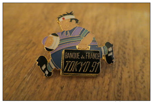 PIN´S ... RUGBY ... BANQUE DE FRANCE ... TOKYO 91 - Rugby