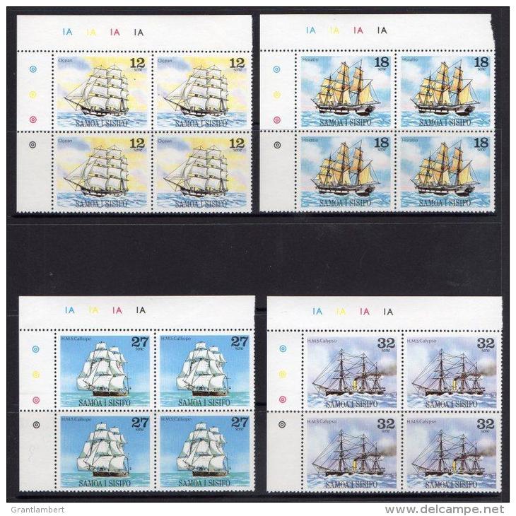 Samoa 1981 Sailing Ships Set As Blocks Of 4 MNH - Samoa (Staat)