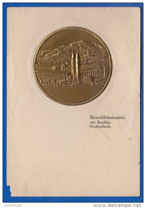 Deutschland; Niederaltaich; Benediktiner-Abtei; Prägekarte; Küstler-Reliefkarte - Aichach