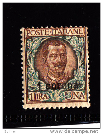 DALMAZIA - Terre Redente Occupaz. Italiana -1921-22 1 Corona Su Lire Una,NUOVO MNH** - Dalmatie