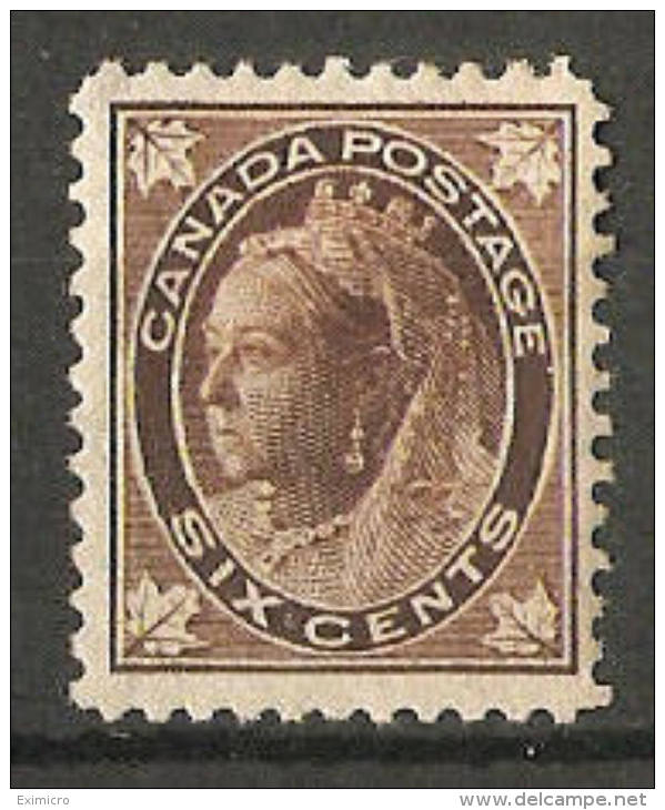 CANADA 1897 6c BROWN SG 147 MOUNTED MINT Cat £60 - Unused Stamps