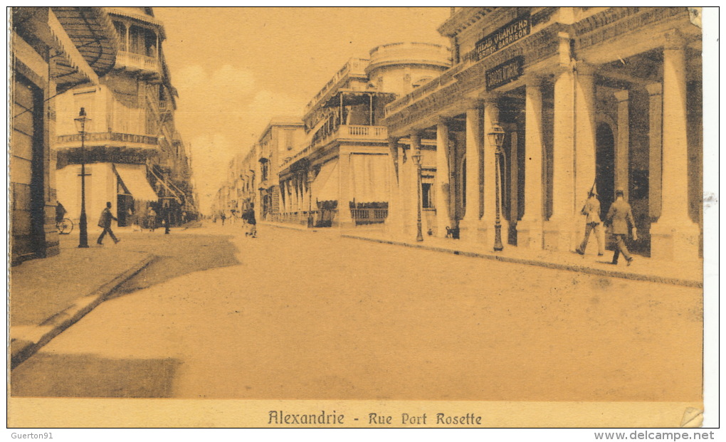 ( CPA EGYPTE )  ALEXANDRIE  /  Rue Port Rosette  - - Alexandria